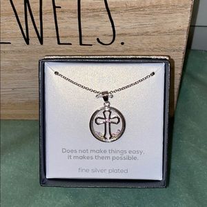 FAITH Silver Plated Cross Necklace and Pendant